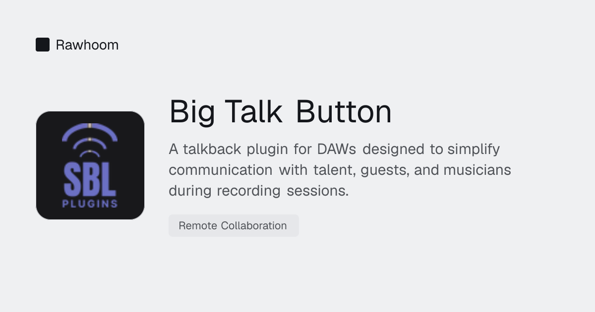 Big Talk Button · Rawhoom