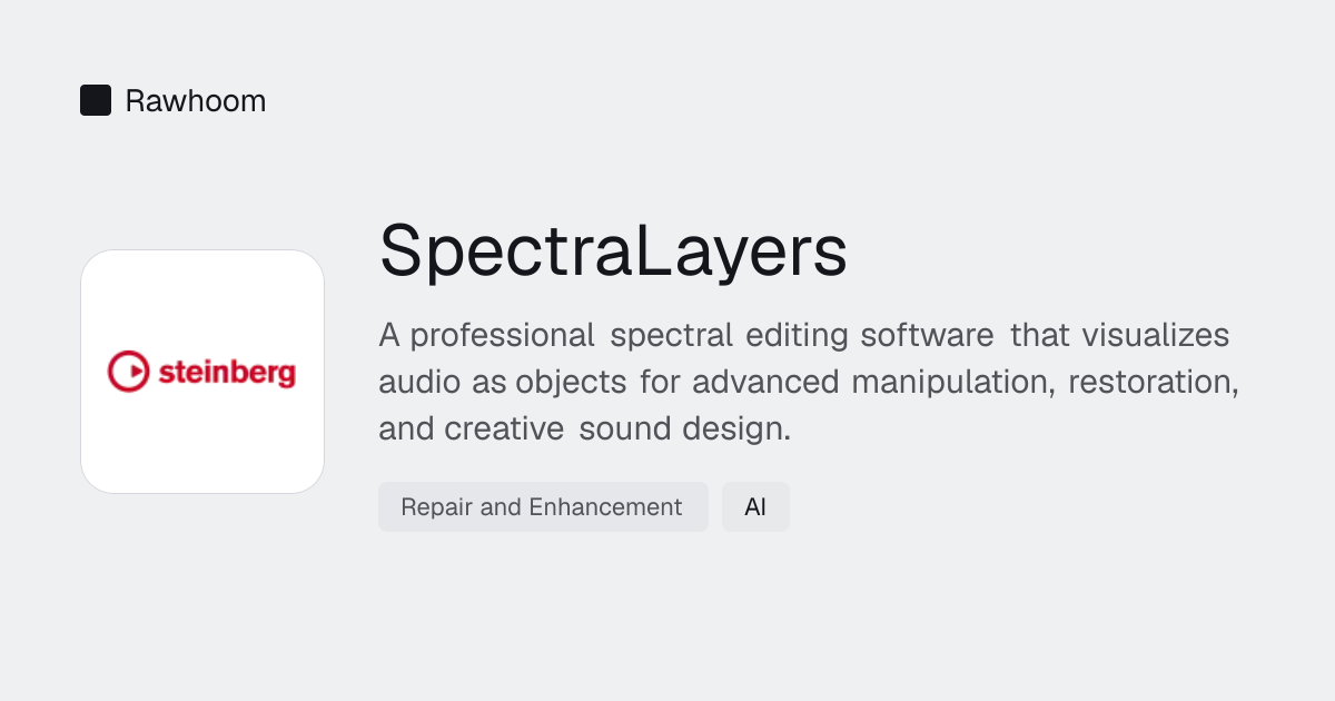 SpectraLayers · Rawhoom